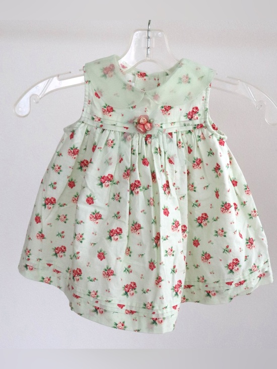 Bonnie Baby Other - Bonnie Baby New York Vintage Floral Dress White/Green/Red 6-9MO